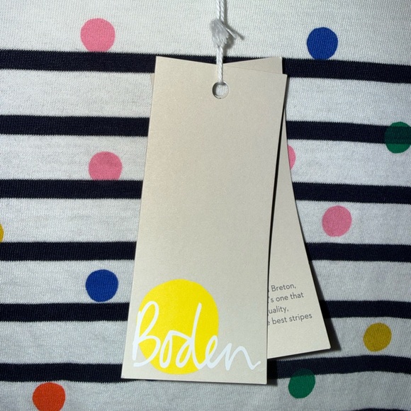 NWT Boden Breton Stripe + Polka Dot Long Sleeve Top Women’s 4 - Picture 8 of 13